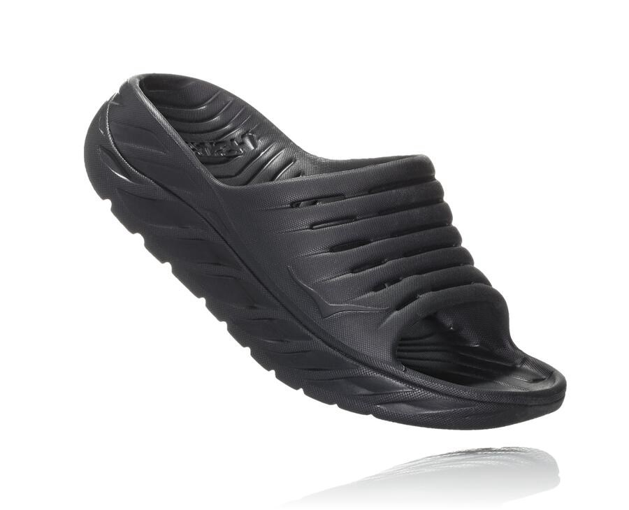 Sandalias Hoka One One Hombre Negros - Ora Recovery - HNBX80316